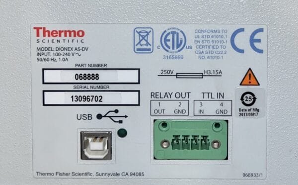 Thermo Scientific Dionex AS-DV Autosampler - Image 9