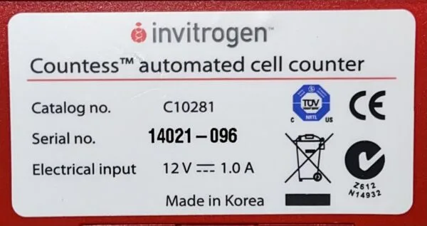 Invitrogen Countess Automated Cell Counter C10281 - Image 8