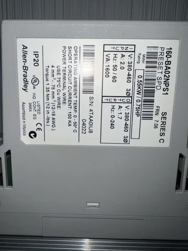 Allen Bradley 160BA02NPS1 - Image 7