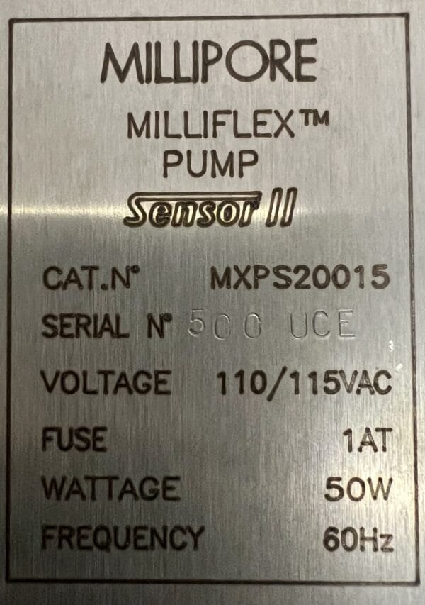 Millipore Milliflex Sensor II Pump MXPS20015 - Image 10