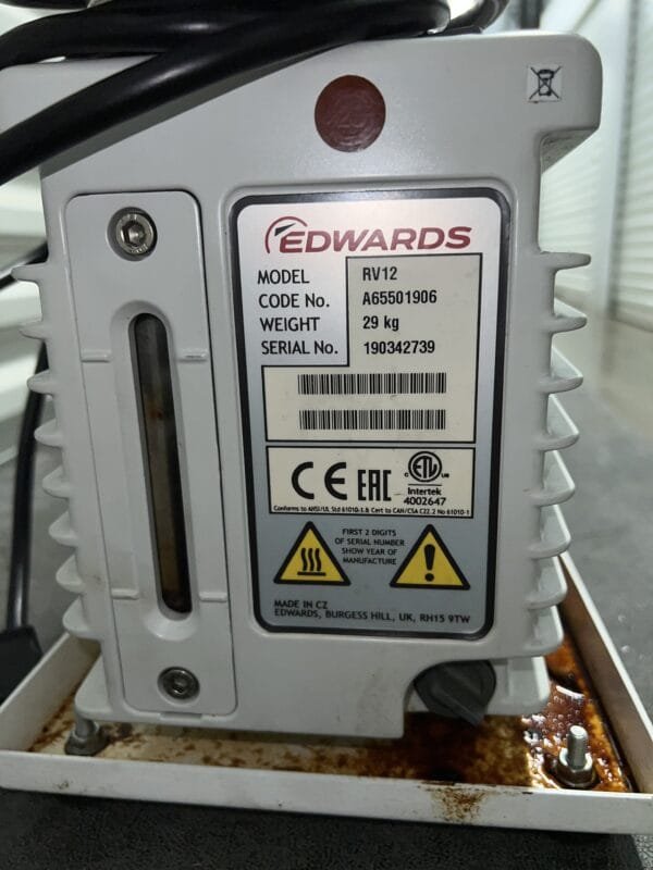 Edwards RV12 Rotary Vane Vacuum Pump with EMF20 Filter - Image 5