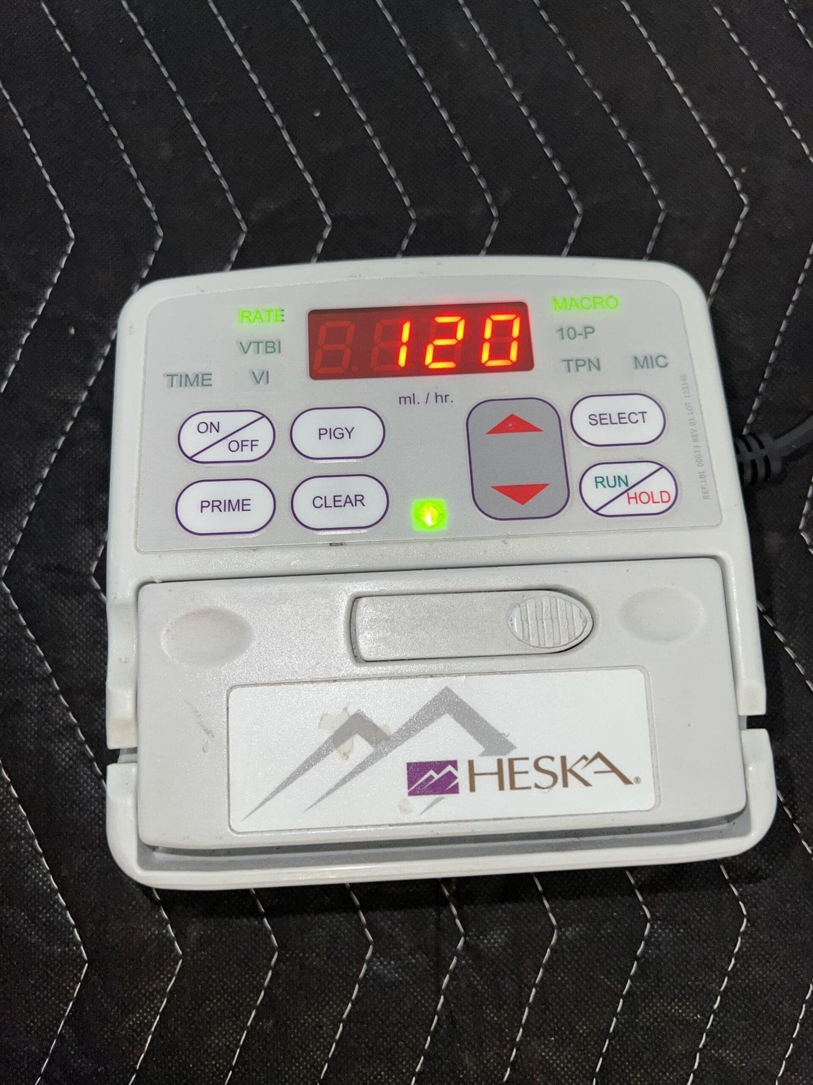 Heska Corporation VETERINARY IV 2.2 VOL INFUSION PUMP