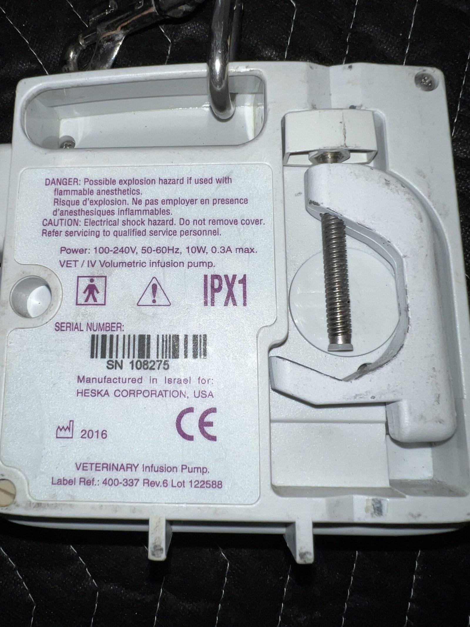 Heska Corporation VETERINARY IV 2.2 VOL INFUSION PUMP - Image 8