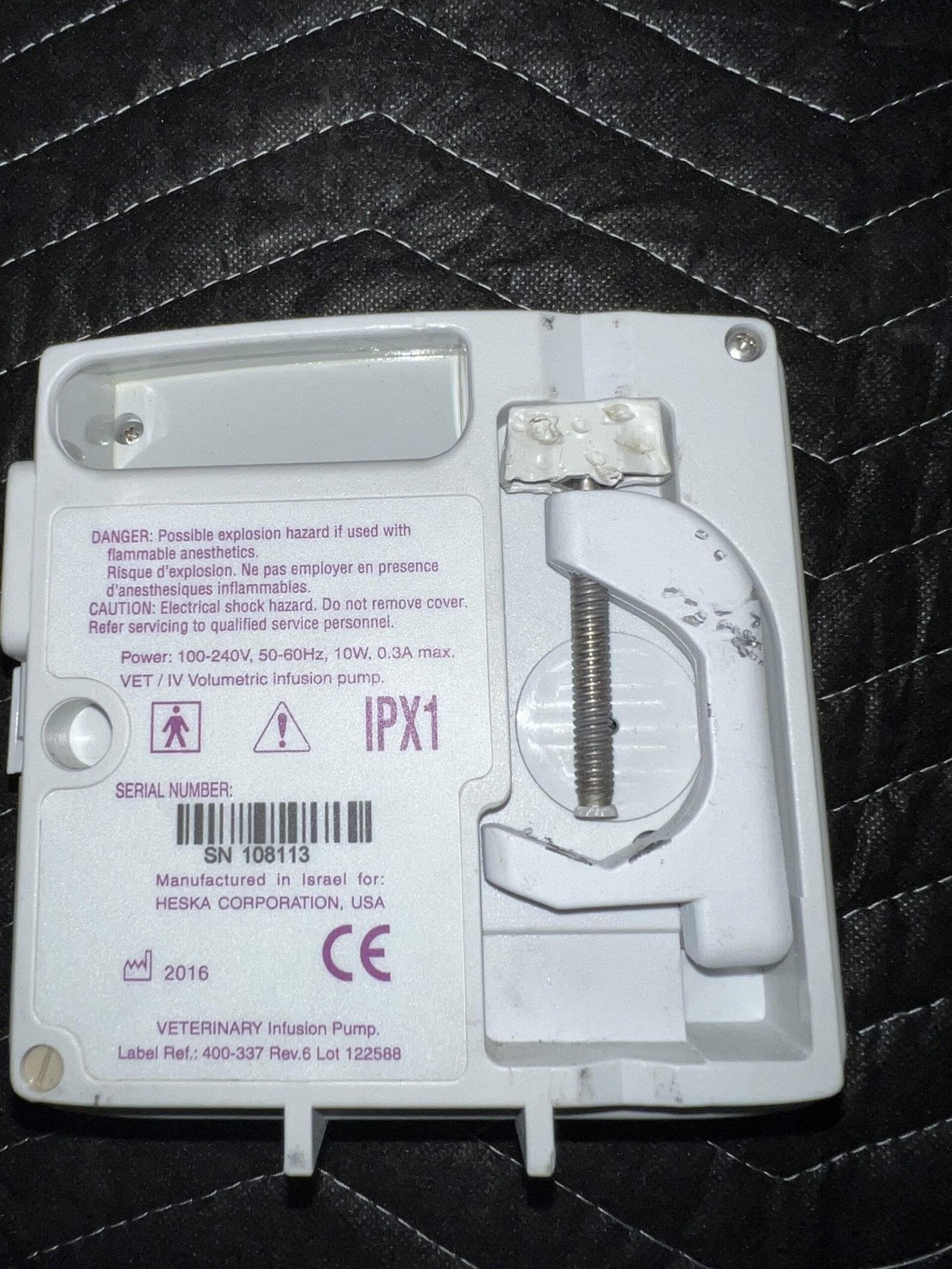Heska Corporation VETERINARY IV 2.2 VOL INFUSION PUMP - Image 9