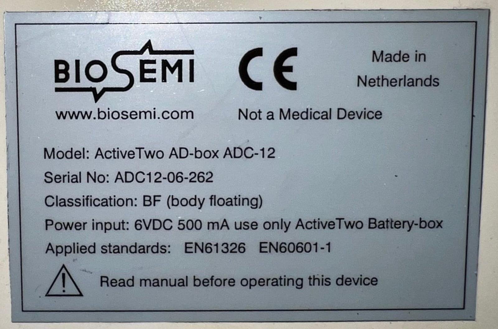 BioSemi Active Two AD Box with DA-AT-MSADB and 2x DA-AT-MSSBA (Battery) - Image 3